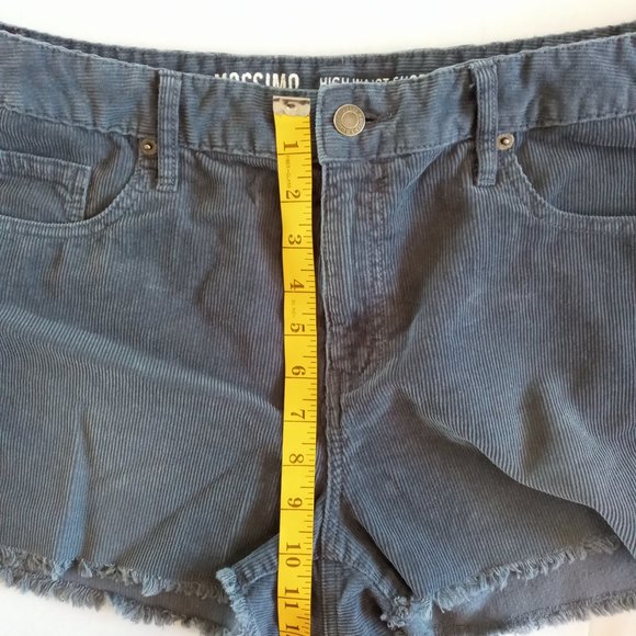 Mossimo Supply Co Blue High Waisted Corduroy Shorts - Picture 5 of 8